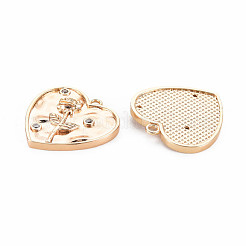 Латунные микропаве прозрачные подвески с фианитом&nbsp;KK-S364-180