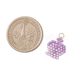 Подвески-короны из стеклянных бусинок&nbsp;PALLOY-MZ00980-01