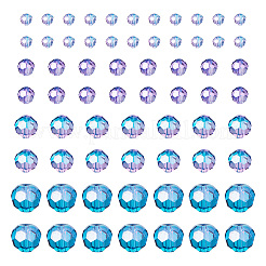 4 нити 4 стиля прозрачные стеклянные бусины с покрытием для выпечки&nbsp;DGLA-TA0001-32B