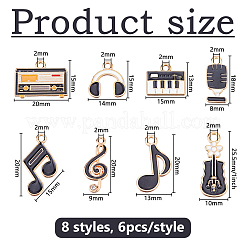 48шт 8 стиля подвески из сплава с эмалью&nbsp;FIND-DC0007-91