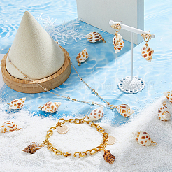 70 шт. подвески в виде натуральной спиральной ракушки из медной проволоки&nbsp;PALLOY-FH00100