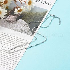 Не тускнеющие венецианские цепочки из нержавеющей стали 304&nbsp;NJEW-JN03636-02