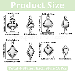 72шт 4 стиля подвески из сплава в тибетском стиле&nbsp;FIND-SC0019-40AS