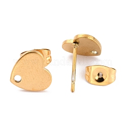 Ионное покрытие (ip) 304 нержавеющая сталь гвоздики фурнитура для сережек&nbsp;EJEW-O104-13G