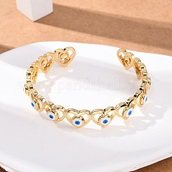 Латунь манжеты браслеты для женщин&nbsp;BJEW-C140-33G