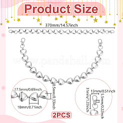 Ccb пластиковое сердце бисер кошелек декоративные цепочки&nbsp;AJEW-WH0248-895P