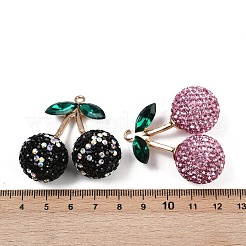 Подвески из сплава глины со стразами&nbsp;RB-P038-01G