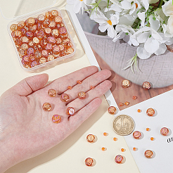 104 шт. 26 вида стеклянных бусин с гальваническим покрытием&nbsp;GLAA-WR0001-12