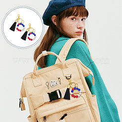 Брелок из полимерной глины со стразами и бусинами&nbsp;KEYC-PH01532