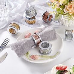 4 набор 3-х цветных железных колец для салфеток&nbsp;AJEW-PH0012-26