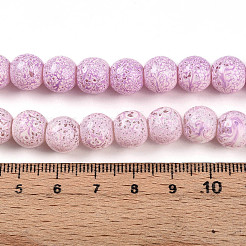 Прозрачная выпечка окрашенные стеклянные бусины нити&nbsp;DGLA-N009-10mm-02