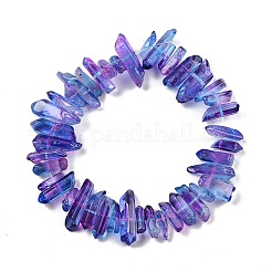 Нити натуральных окрашенных кварцевых бусин&nbsp;G-G791-14Q