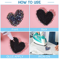 12 шт. блестящие стразы горячей фиксации из смолы (клей-расплав на обратной стороне)&nbsp;PATC-CA0001-15