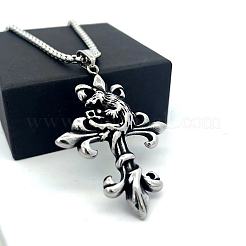 Винтажный готический крест-подвеска тэнгу из нержавеющей стали 304.&nbsp;MY8388