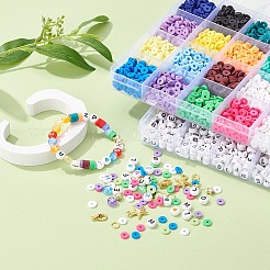 Изготовление украшений из терракоты и бусин с алфавитом своими руками&nbsp;DIY-YW0002-59