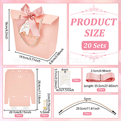 Подарочные коробки для конфет с золотым тиснением&nbsp;CON-WH0110-38A