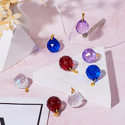 8 шт. подвески из прозрачного стекла K4 9 цветов&nbsp;FIND-TA0003-17