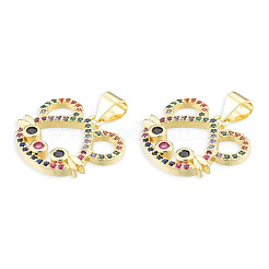 Латунные микро проложить кубического циркония подвески KK-N227-125