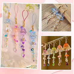 60 шт. 10-цветные акриловые колпачки для бусин с УФ-покрытием&nbsp;PACR-SC0001-08A