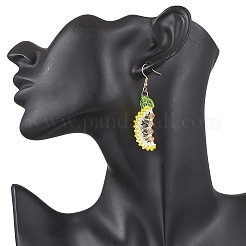 Стекло бисер болтающиеся серьги&nbsp;EJEW-MZ00499