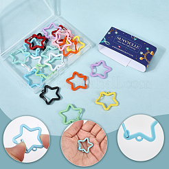 20 шт. 10-х цветные литые карабины для ключей&nbsp;FIND-SC0017-47