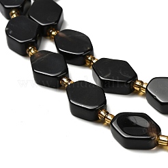 Натуральный черный агат бисер нитей&nbsp;G-F807-A02-02