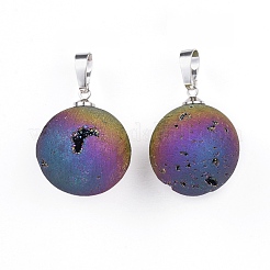 Гальванические природные друзы геодез агаты подвески&nbsp;G-L479-38