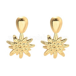 Серьги-гвоздики в форме цветка из нержавеющей стали 304&nbsp;EJEW-C142-03G