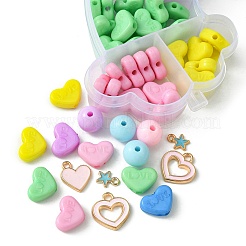 DIY круглые и сердечные акриловые бусины&nbsp;DIY-FS0006-28