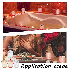 Плакированные стеклянные чашки для свечей&nbsp;AJEW-GA0001-96