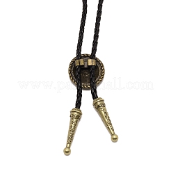 Плоское круглое ожерелье со звездой для мужчин и женщин&nbsp;NJEW-WH0011-13AB