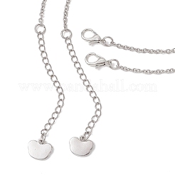 Двухслойные ожерелья из нержавеющей стали 304 с подвеской в виде медведя из сплава и белого круга для женщин&nbsp;NJEW-JN05758-02