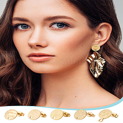 10 шт. 5 стиля ионного покрытия (IP) 304 нержавеющая сталь серьги-гвоздики фурнитура&nbsp;STAS-LP0001-46G