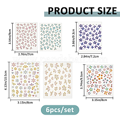 5 шт. 5 стиля ПВХ наклейки для ногтей&nbsp;MRMJ-FH0001-51