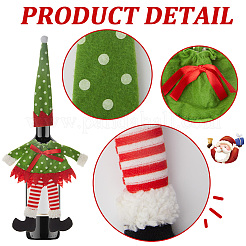 4 комплект из 2 рождественских чехлов для бутылок вина с декором pleuche&nbsp;AJEW-GF0007-18