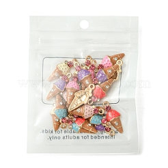 24шт 6 цвета светлые позолоченные подвески из сплава с эмалью&nbsp;ENAM-FS0001-93