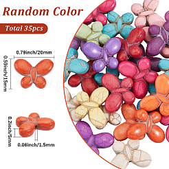 1 нить синтетических бирюзовых бусин&nbsp;TURQ-SC0001-34