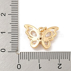 Латунные микропаве прозрачные подвески с фианитом&nbsp;KK-Z057-07G