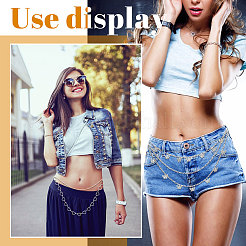 8 шт. 8-х стильная железная цепочка для брюк&nbsp;AJEW-CA0004-10