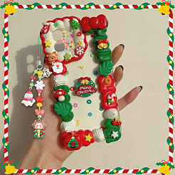 Набор для самостоятельного изготовления рождественского ремешка для мобильного телефона&nbsp;DIY-SC0032-70