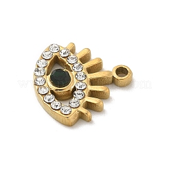 Подвески из нержавеющей стали 304 со стразами&nbsp;STAS-I322-29G-02