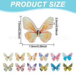 72шт 12-х цветные 3D смоляные кабошоны&nbsp;MRMJ-FI0001-01