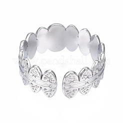 Кольцо-манжета овальной формы из нержавеющей стали марки 304&nbsp;RJEW-T023-14P