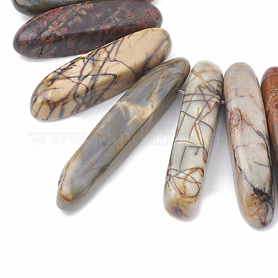 Натуральный камень пикассо / нити из бисера пикассо&nbsp;G-S325-004-1