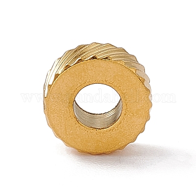 Бусины из нержавеющей стали 304 с узором твил&nbsp;STAS-E179-02B-02G-1