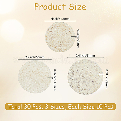 30 шт. 3 стиля натуральной мочалки-губки для отшелушивания кожи лица&nbsp;MRMJ-CN0001-02-1