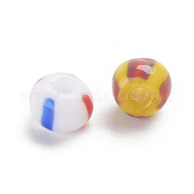 Набивные фарфоровые бусины&nbsp;PORC-G005-01-1