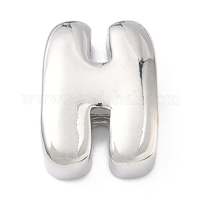 Латунные бусины с инициалами&nbsp;KK-B167-27P-01H-1