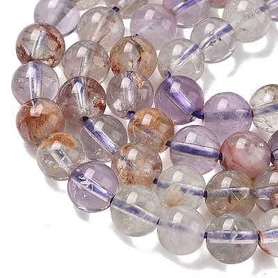 Натуральные фиолетовые фантомные кварцы&nbsp;G-L644-D01-6mm-1