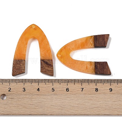 Подвески из смолы и дерева&nbsp;WOOD-F015-16B-1